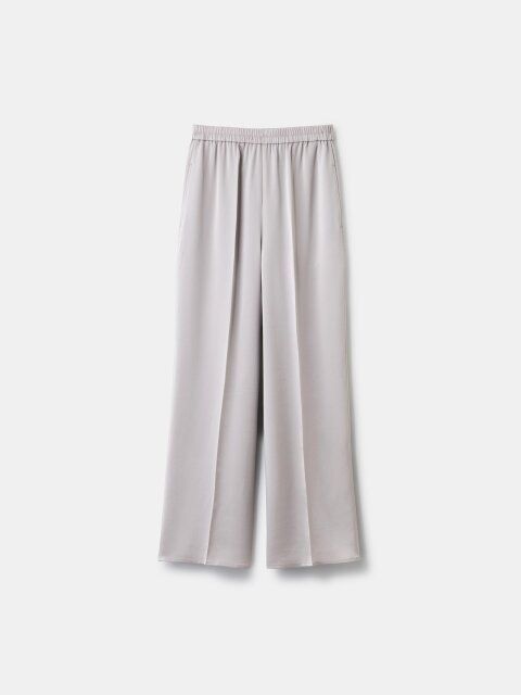 PLSTのトリアセサテンフルレングスイージーパンツ