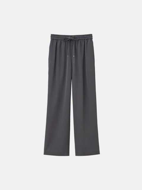 PLSTのサテンドローストリングイージーパンツ