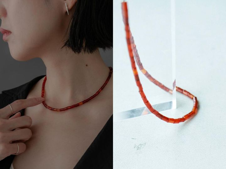 画像: 「carnelian necklace」￥9,700【スメリー ソー】 出典：スメリー