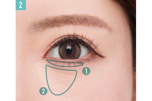 クマの色を利用して涙袋をぷっくり見せる