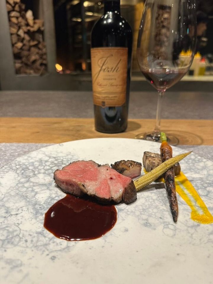 「薪火焼きFLAMMA」の薪焼きポークステーキ