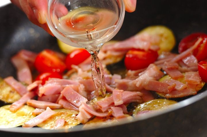 ズッキーニとベーコンのスパゲティーの作り方3