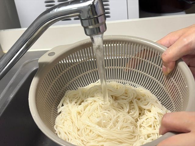 そうめん 冷水 しめる