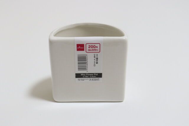 ダイソーのミニ植木鉢