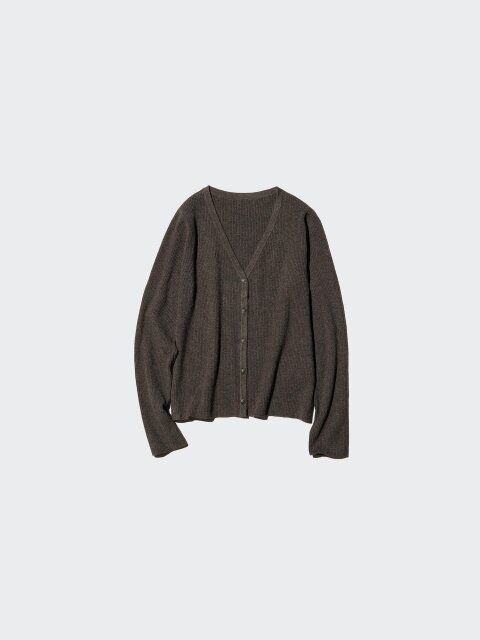 2025ユニクロ女性おすすめ夏ウォッシャブルニットリブカーディガン