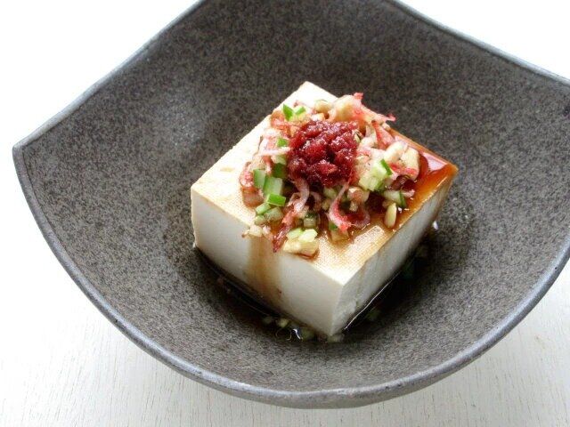 梅と胡瓜と桜海老の中華奴