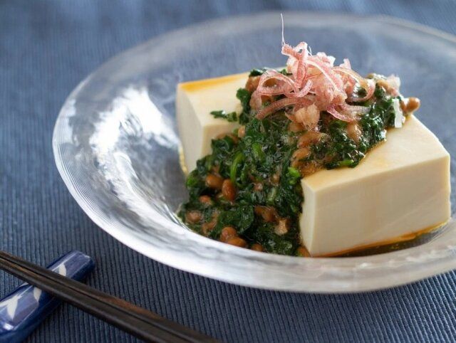 モロヘイヤ納豆冷奴