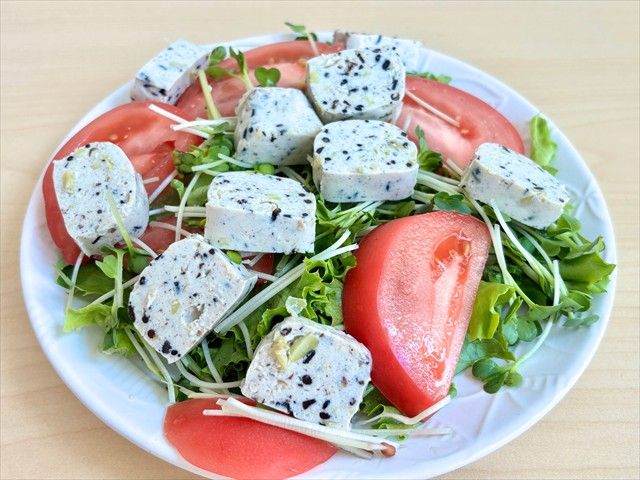 豆腐バー枝豆ひじき サラダ