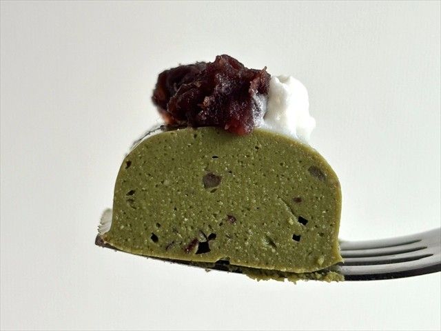 豆腐バー抹茶あずき 断面