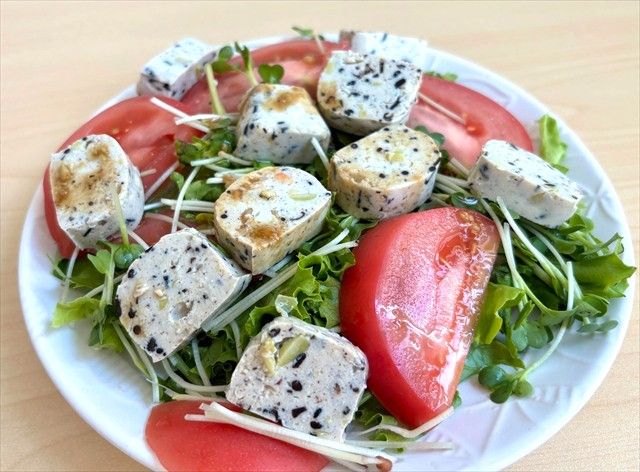 豆腐バー枝豆ひじき サラダ