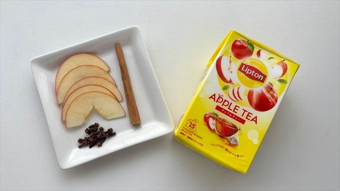 「アップルシナモンティー」材料