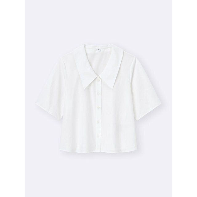 GUのビッグカラーブラウス