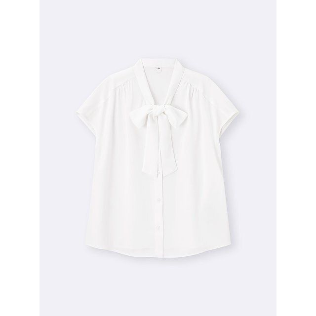 GUのボウタイブラウス