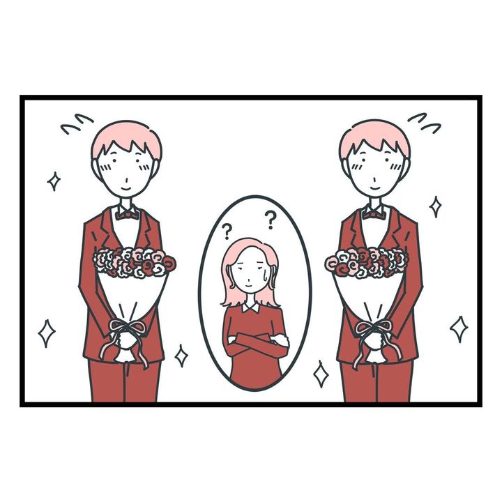 漫画「二者択一補助」のカット（ヒバライバイトさん提供）