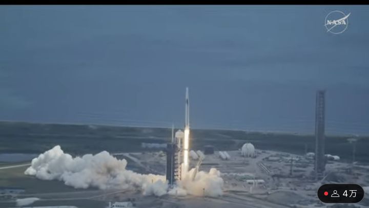 油井亀美也宇宙飛行士搭乗の「クルードラゴン」打ち上げ（NASA提供）