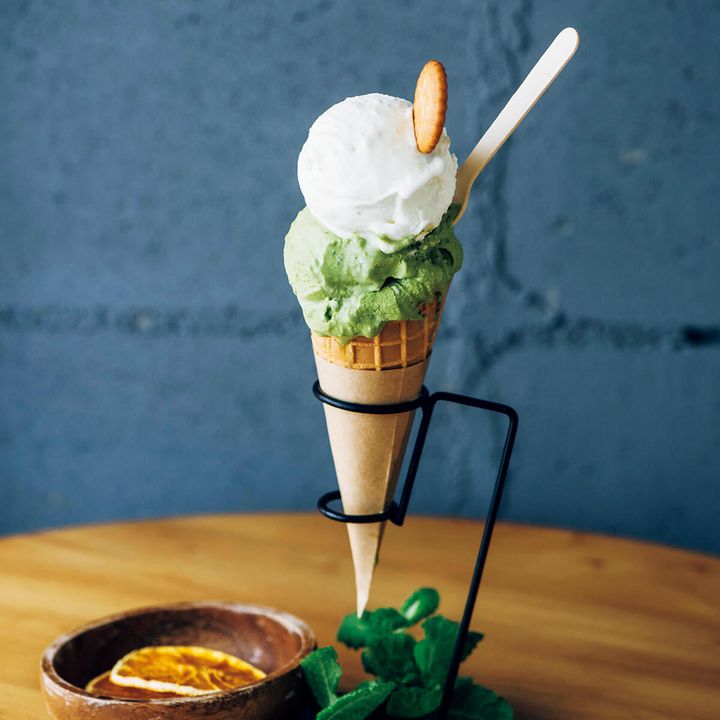 鳥取〈gelateria ＋×〉ダブルアイス