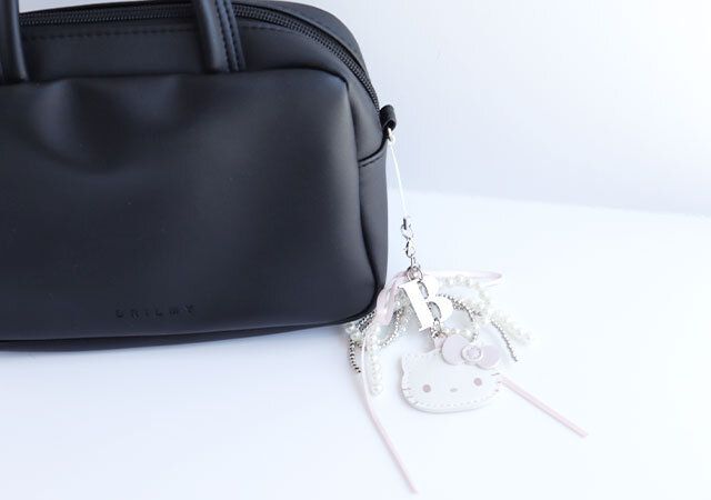 ハローキティビーズストラップペールピンク