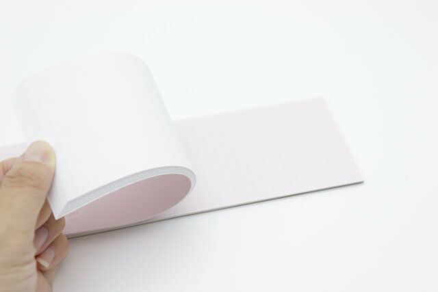 メモパッド（スリム、ピンク） 方眼罫