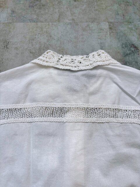 ZARA ZW COLLECTION クロシェシャツ ホワイト バックデザイン