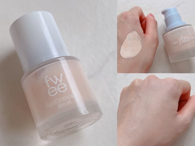 fwee ファンデーションガラス 01 フェアガラス 手の甲に付ける