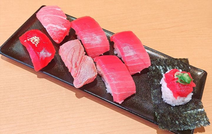 「天然本鮪7貫盛り」