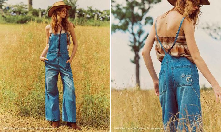 画像: 「【Coca-Cola】VIS別注エンブロイダリーサロペット」￥12,100 出典：Coca-Cola Special Collection