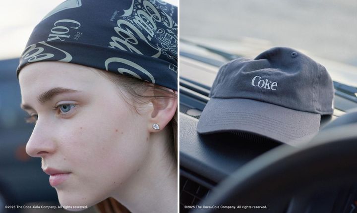 画像: 左「【Coca-Cola】スカーフ」￥5,940、右「【Coca-Cola】エンブロイダリーキャップ」￥6,050 出典：Coca-Cola Special Collection