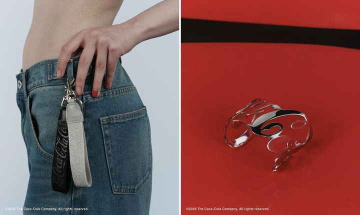 画像: 左「【Coca-Cola】Tape charm」各￥2,750、右「【Coca-Cola】バングル」￥18,700 出典：Coca-Cola Special Collection