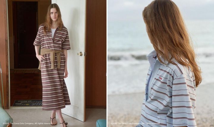 画像: 「【Coca-Cola】マルチボーダーワンピース」各￥25,300 出典：Coca-Cola Special Collection