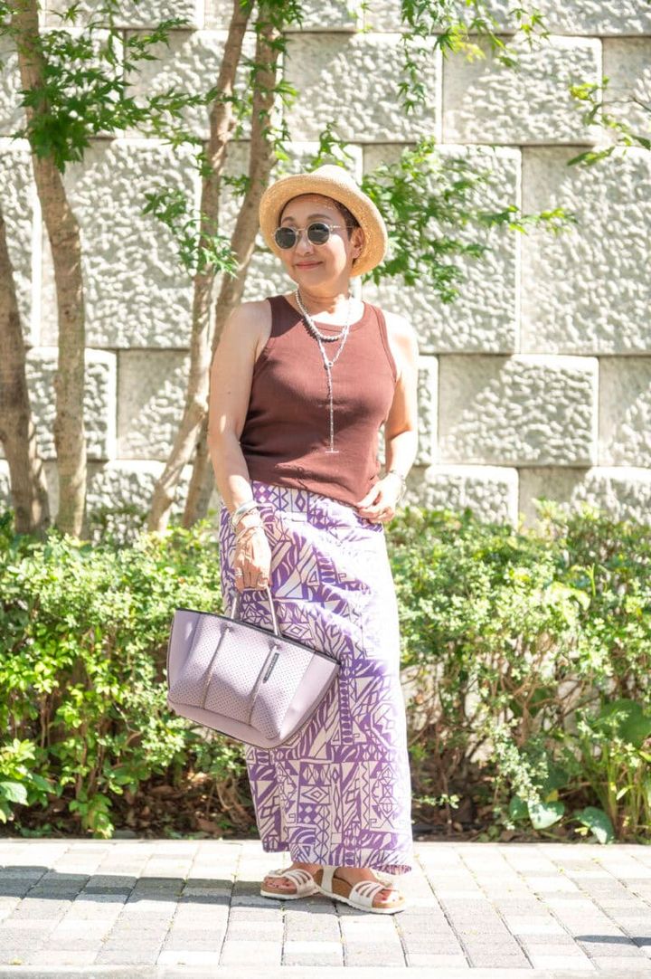 ブラトップ…ユニクロ スカート…ロンハーマン バッグ…ステートオブエスケープ サングラス…アイヴァン7285 サンダル…ビルケンシュトック