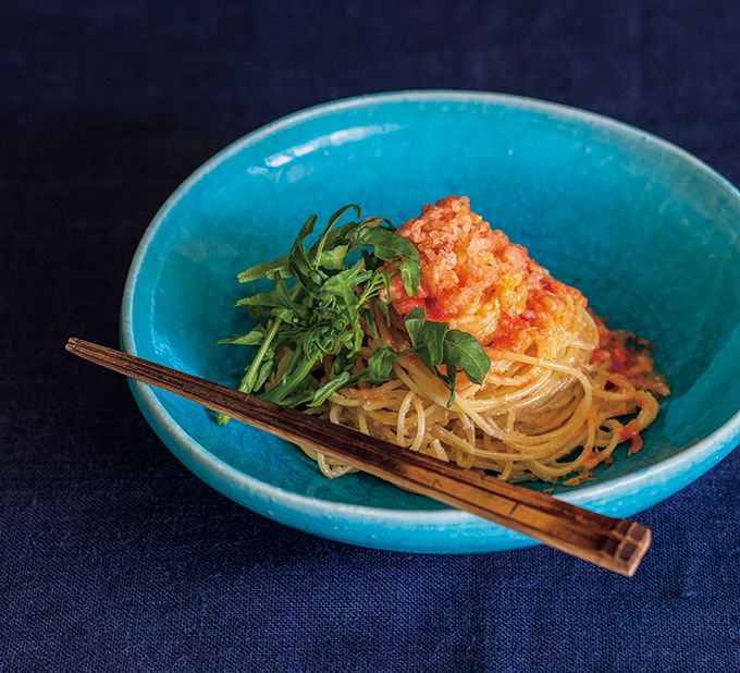 凍らせたトマトで夏らしい一品「たらこのトマトシャーベットパスタ」【最新号からちょっと見せ】の画像1
