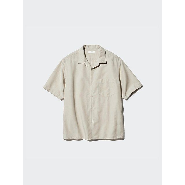 ユニクロのコットンリネンシャツ