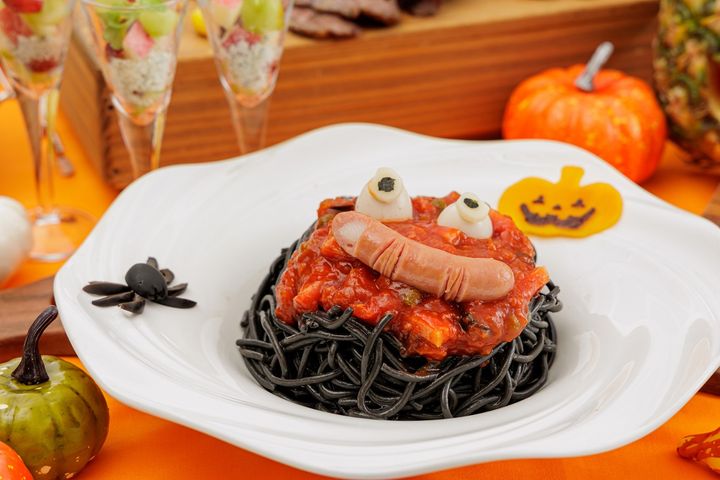 ブラックパスタ ハロウィーン風