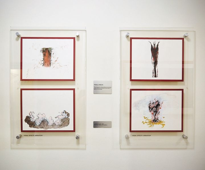 紙とえんぴつを用いた手描き時代の貴重な原画と資料がずらり