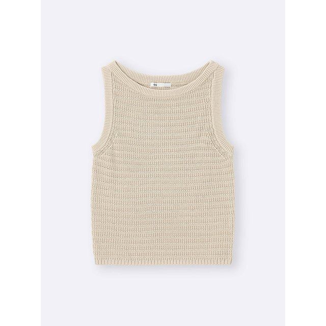 GUのテクスチャーニットタンクトップ