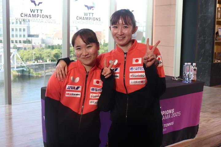 伊藤美誠、早田ひな 撮影：SPREAD編集部