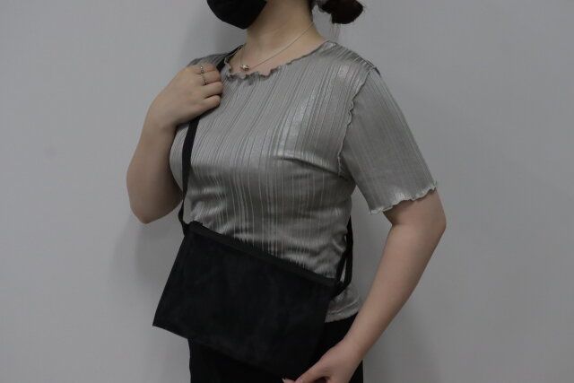 ダイソーのメッシュ ダブルポシェット 横型9