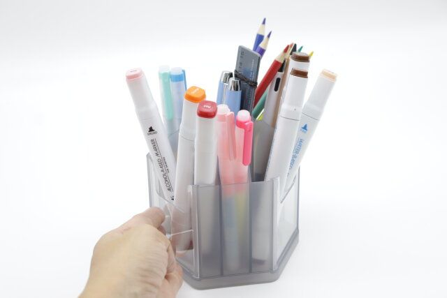 ダイソー 回転式ペンホルダー 使用例 文房具