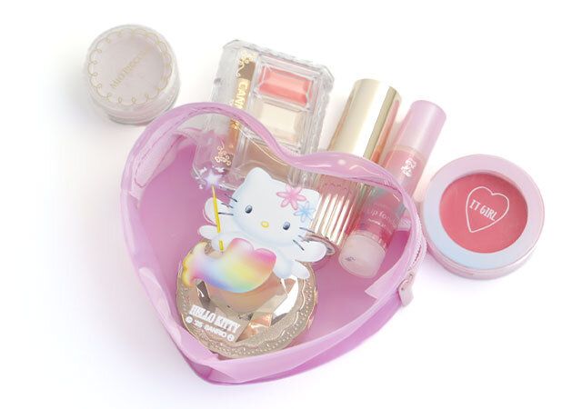 フェアリーデザインハローキティーポーチハート形コスメ