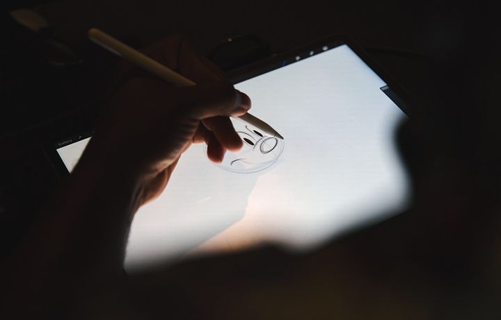 ミッキーを描く過程が見られる、ドローイングセッションも！