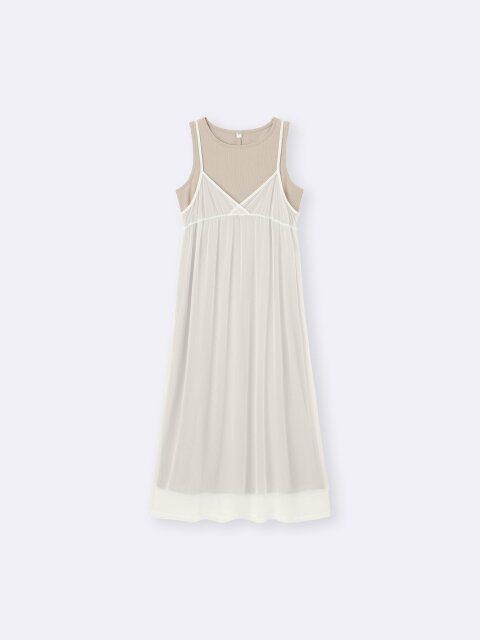 2025gu夏女性おすすめ値下げ2ピースチュールワンピース