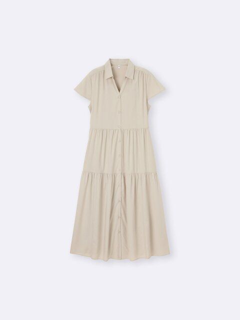 2025gu夏女性おすすめ値下げティアードワンピース