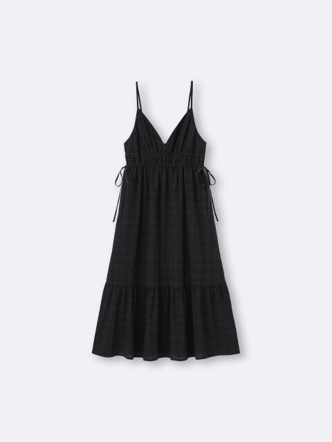 2025gu夏女性おすすめ値下げテクスチャーキャミソールワンピース