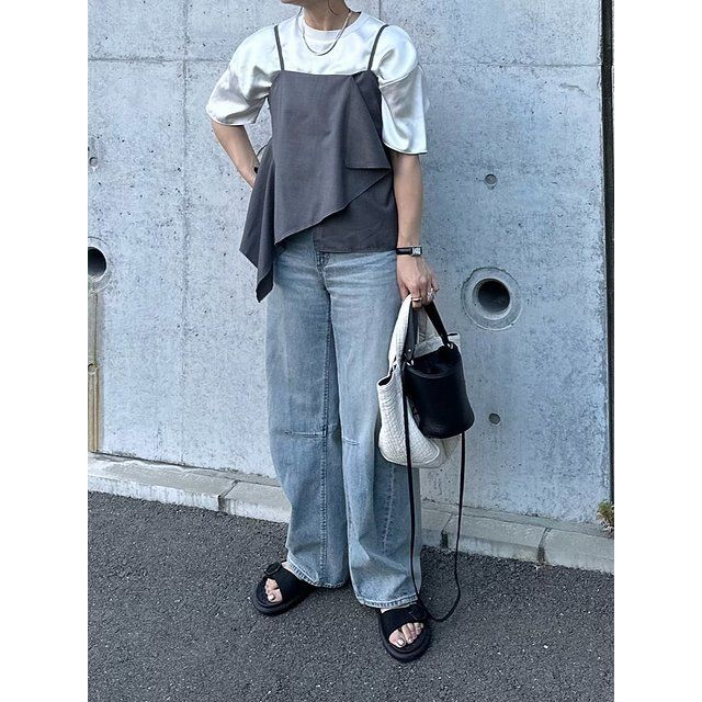 ワイドデニムコーデ1