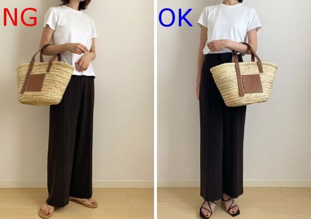 白T×ワイドパンツNG＆OKコーデ