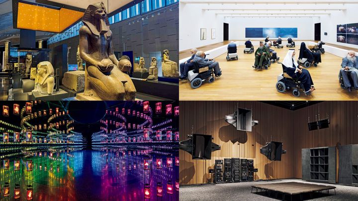 エジプト〈大エジプト博物館〉内観、未来博物館〈アラブ首長国連邦〉内観、中国〈M＋〉内観、韓国〈オーディウム〉内観