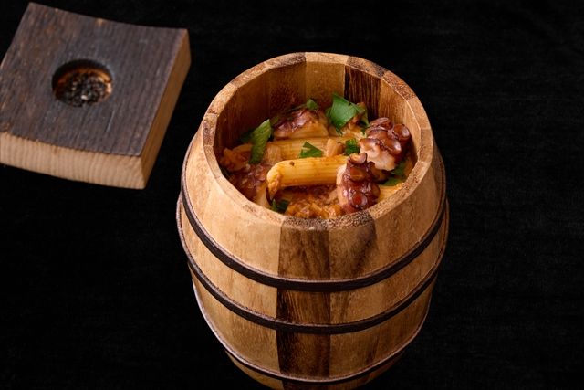 Penne Rigate with Whisky Octopus Ragù(ペンネリガーテ ウイスキー 蛸のラグーソース 絡まる風土を樽に込めて)