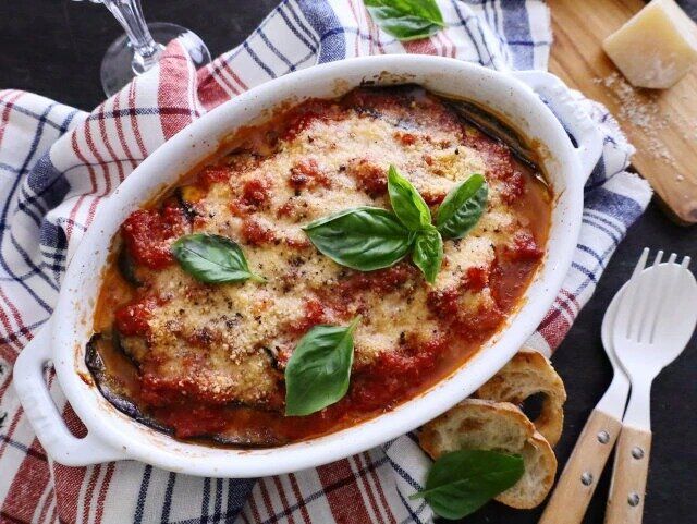 ズッキーニとナスの重ね焼きパルミジャーナ風