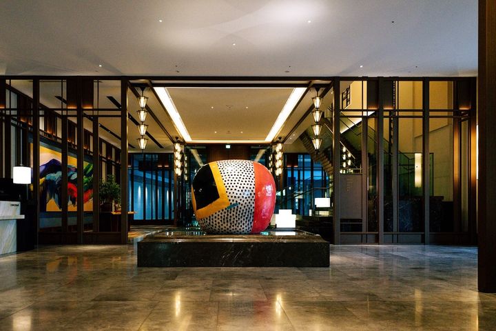 ホテル1階部分。客室はすべて31階以上