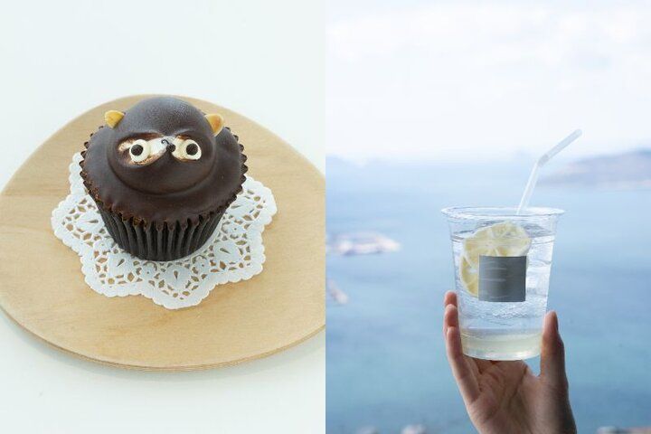 アートな交流スポット「やしまーる」で、パノラマに広がる香川県・屋島の景色と瀬戸内海を見渡す